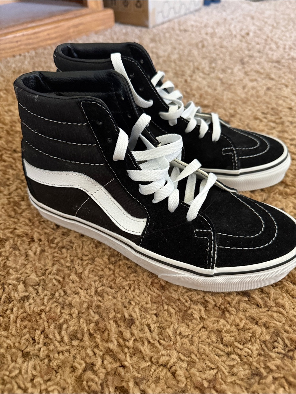 High-Top Vans - Black and White